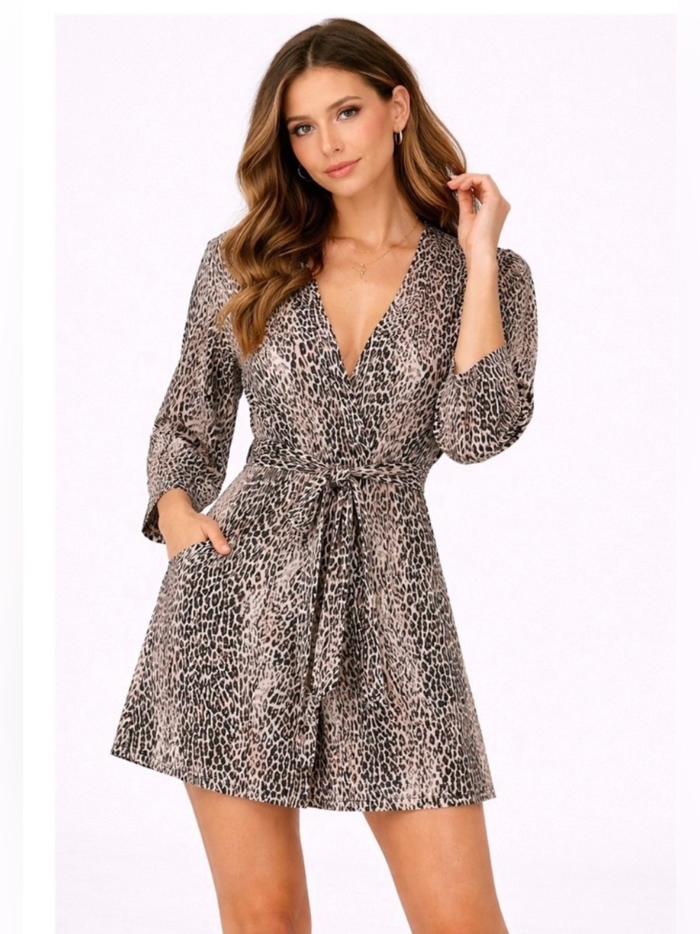 Super Soft Leopard Print Wrap Robe - Women's Animal Print Sleepwear